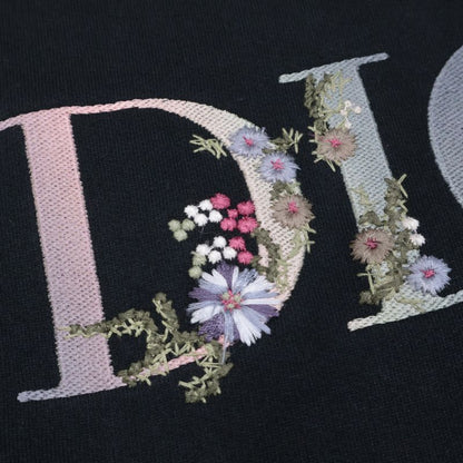 DIOR 113j688a0531 Flower Logo Embroidery Pullover Hoodie M