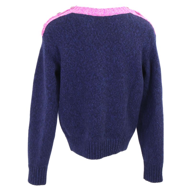 ChanelP73911k10586 Coco Mark 100% Cashmere Knit Sweater 36