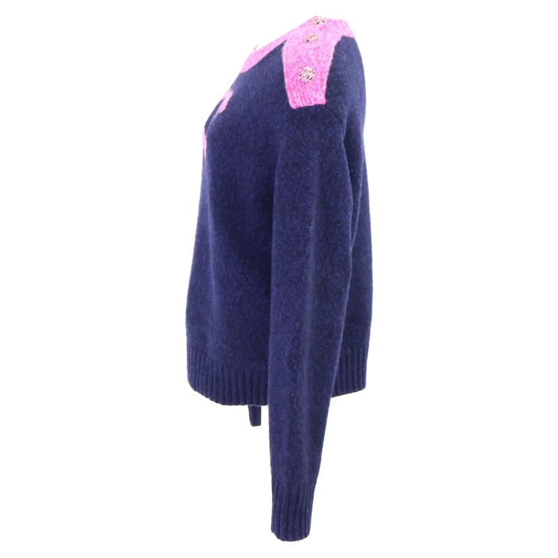 ChanelP73911k10586 Coco Mark 100% Cashmere Knit Sweater 36