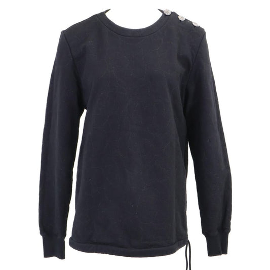 Chanel [] P59465k07820 Coco Mark Button Camellia Embroidery Sweatshirt 40