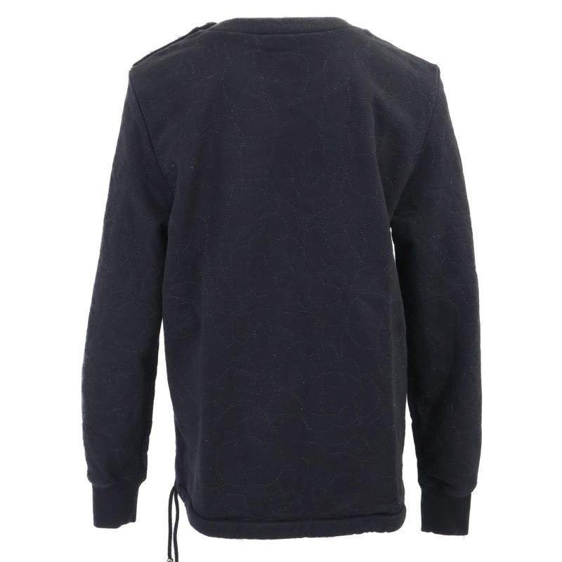 Chanel [] P59465k07820 Coco Mark Button Camellia Embroidery Sweatshirt 40