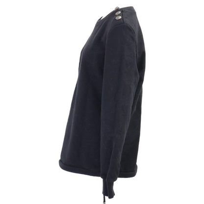 Chanel [] P59465k07820 Coco Mark Button Camellia Embroidery Sweatshirt 40