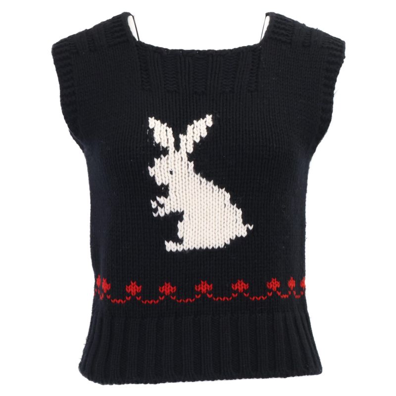 Christian DIOR154t39am110 Rabbit Cashmere X Wool Knit I:38