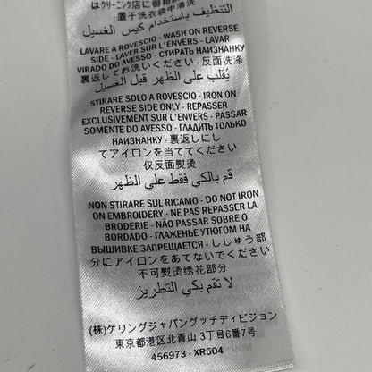 Gucci 456973 Blue Rose Embroidered Denim Mini Skirt 40