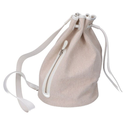 Hermes Toile Ashe Sac Marine Recife PM One Shoulder Drawstring Ring