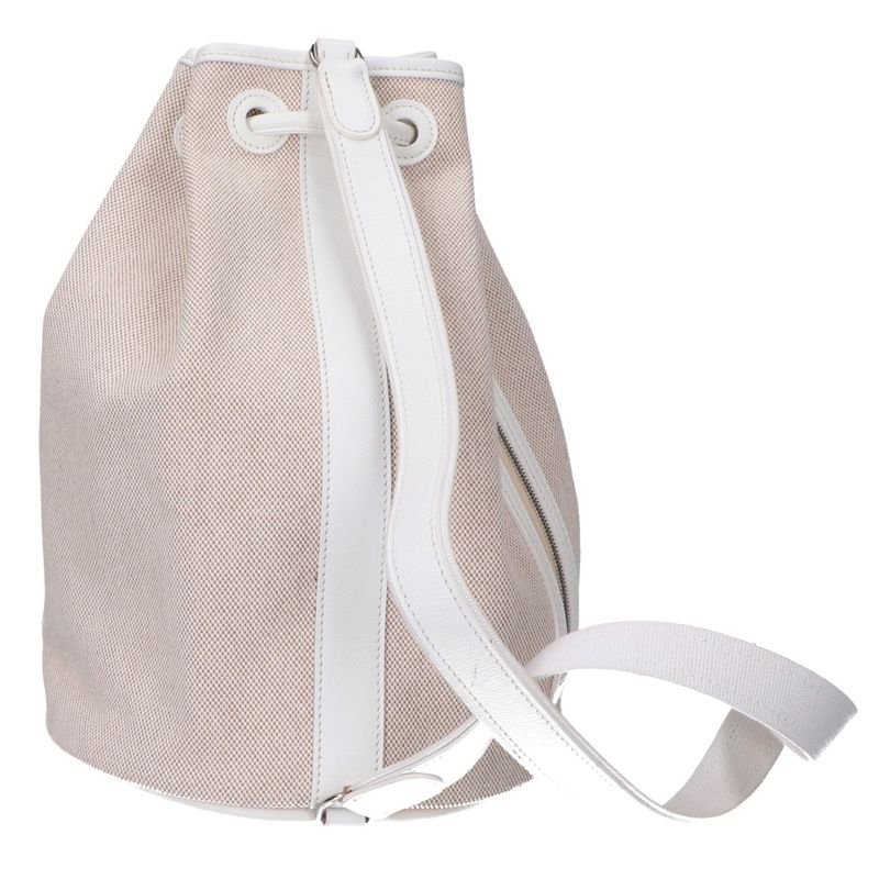 Hermes Toile Ashe Sac Marine Recife PM One Shoulder Drawstring Ring