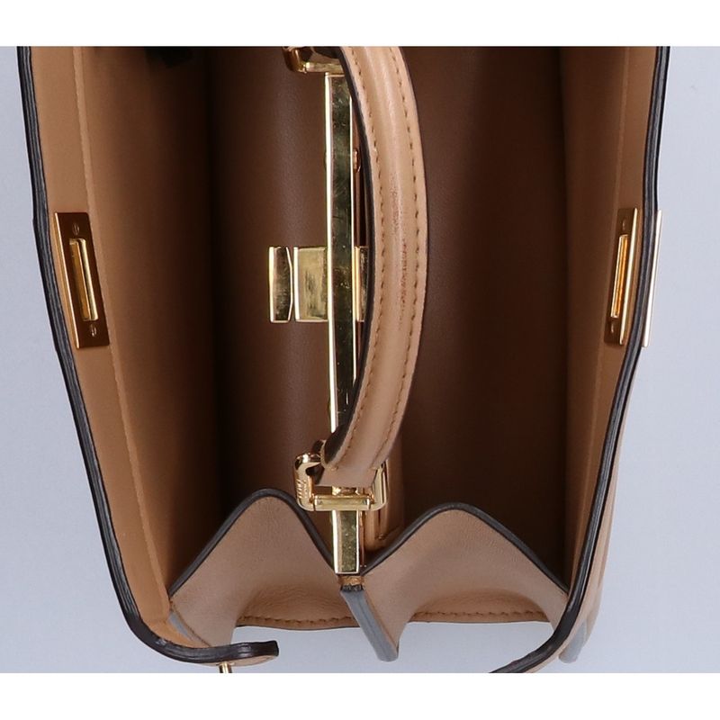 Fendi 8bn335 Peekaboo Iseeu Petite Peekaboo Petite Nappa Leather 2way Handbag