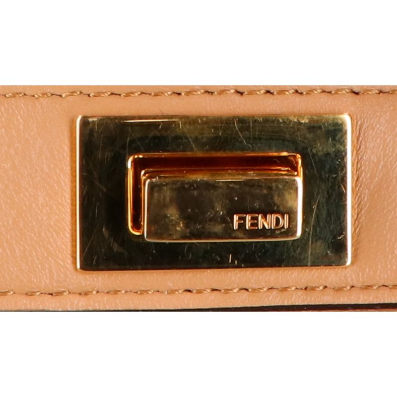 Fendi 8bn335 Peekaboo Iseeu Petite Peekaboo Petite Nappa Leather 2way Handbag