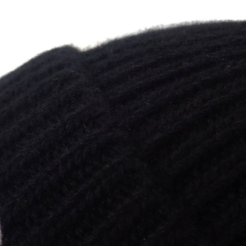 Louis Vuitton Beanie LV Headline M77872 Knit Cap Wool Black Noir Black Women