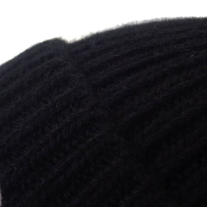 Louis Vuitton Beanie LV Headline M77872 Knit Cap Wool Black Noir Black Women