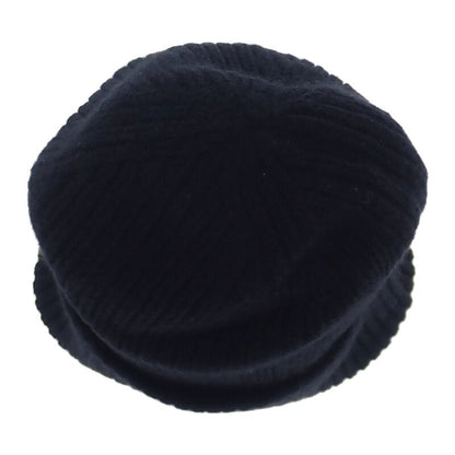 Louis Vuitton Beanie LV Headline M77872 Knit Cap Wool Black Noir Black Women