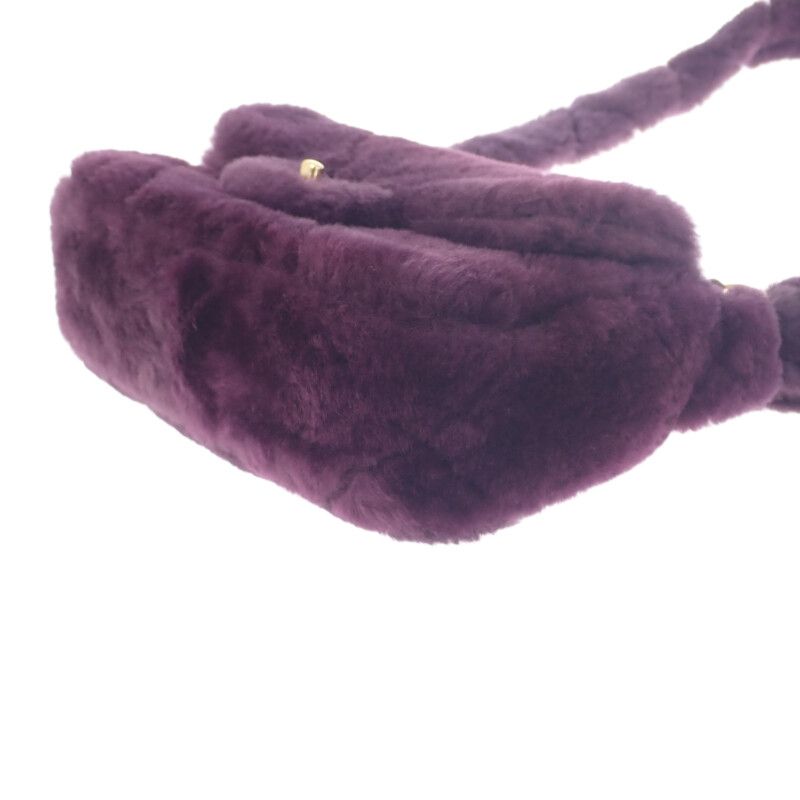 Chanel Sheer Ring Flap Bag As3354b08467 Shoulder Bag Lambskin Shearling  Purple