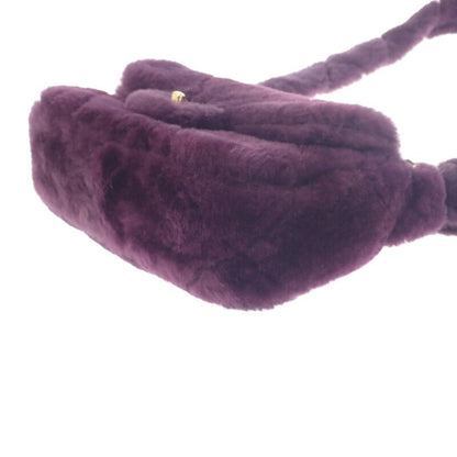 Chanel Sheer Ring Flap Bag As3354b08467 Shoulder Bag Lambskin Shearling  Purple