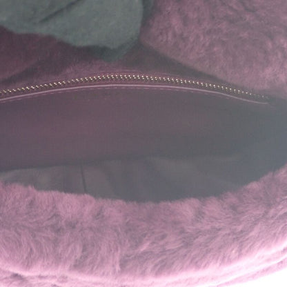 Chanel Sheer Ring Flap Bag As3354b08467 Shoulder Bag Lambskin Shearling  Purple