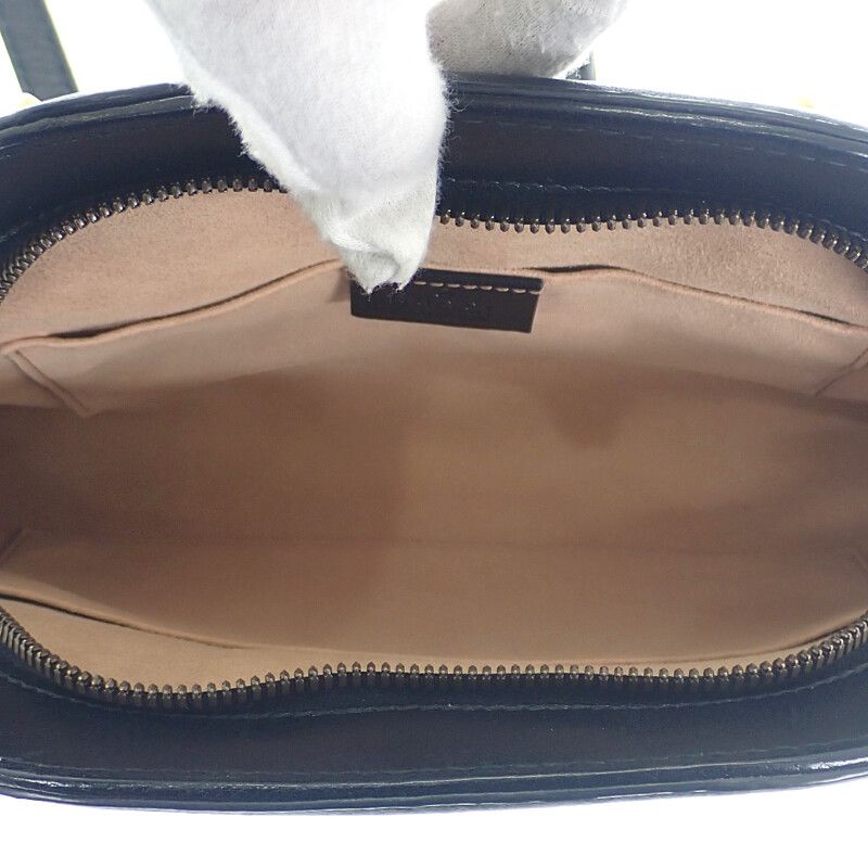 Gucci Rebel Small Taiga Head 524620 Shoulder Bag Calf Black Gold Hardware