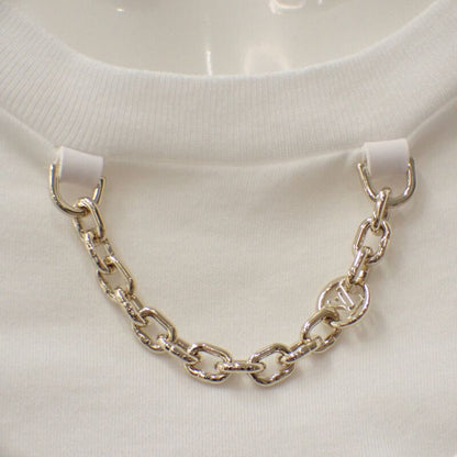 Louis Vuitton Crop Top XS 1ahjhr Short Sleeve T-shirt Cursive Signature White