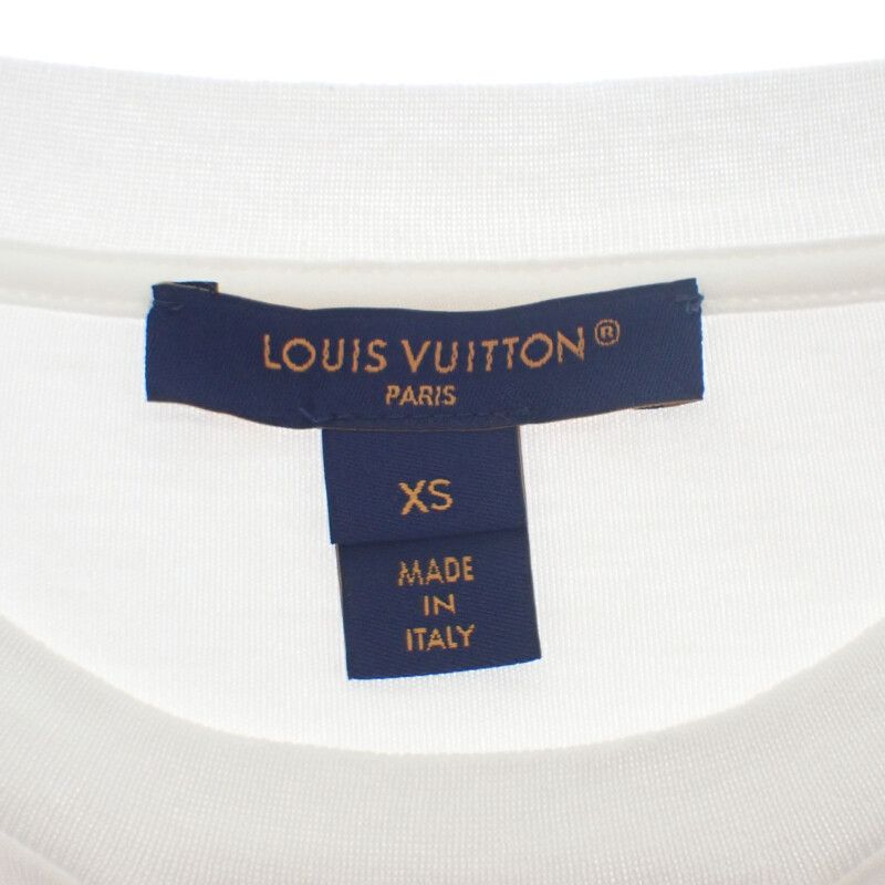 Louis Vuitton Crop Top XS 1ahjhr Short Sleeve T-shirt Cursive Signature White