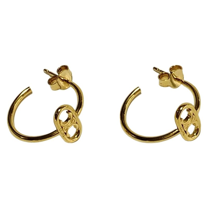 Celine Earrings Beautiful Mayon Triomphe Hoop 46w316bra.35or Gold