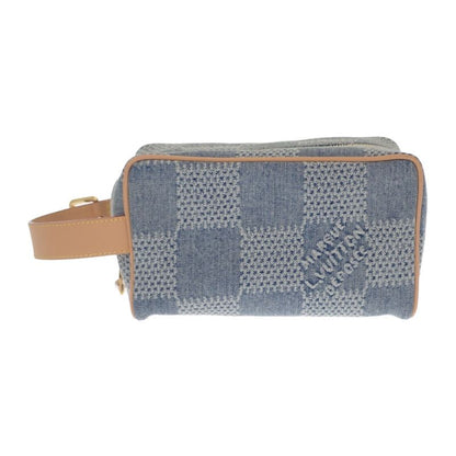 Louis Vuitton Rocker Top Kit N40753 Handbag Damier Denim Leather Blue Gold