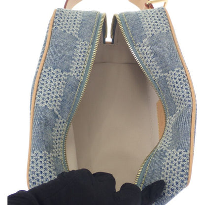 Louis Vuitton Rocker Top Kit N40753 Handbag Damier Denim Leather Blue Gold