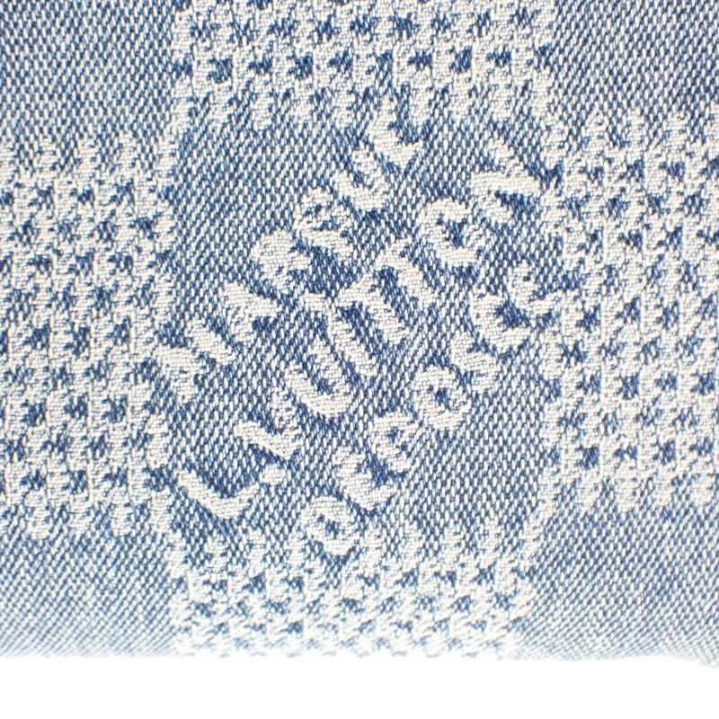 Louis Vuitton Rocker Top Kit N40753 Handbag Damier Denim Leather Blue Gold