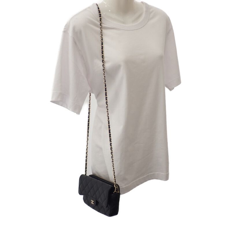 Chanel Flap Phone Case Ap2096_b10583_c3906 Shoulder Bag Calf Black Gold