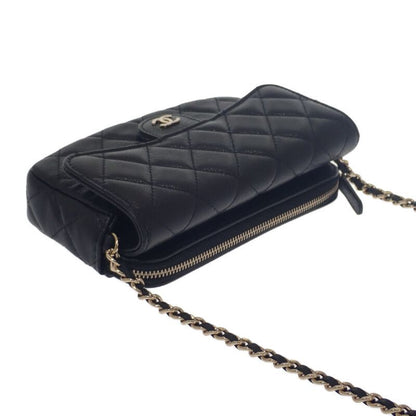 Chanel Flap Phone Case Ap2096_b10583_c3906 Shoulder Bag Calf Black Gold