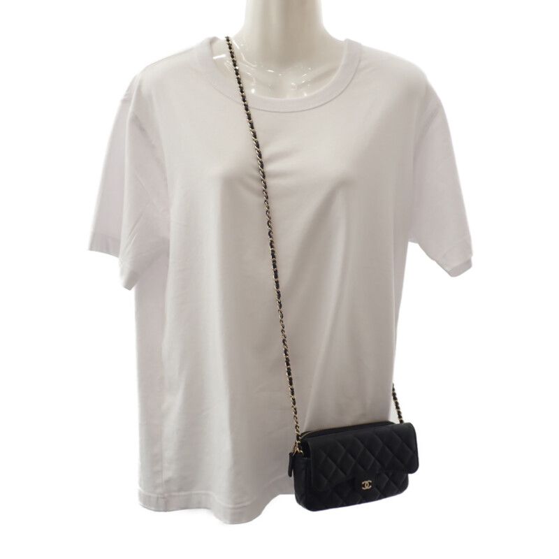 Chanel Flap Phone Case Ap2096_b10583_c3906 Shoulder Bag Calf Black Gold