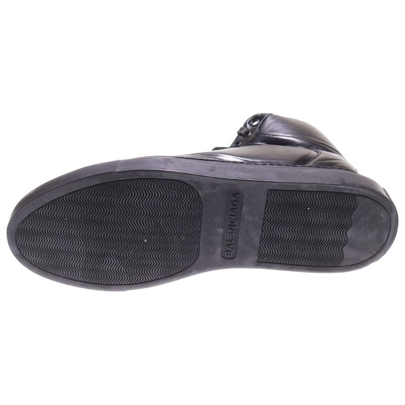 Balenciaga High Top Sneaker Leather High Cut Sneaker Black