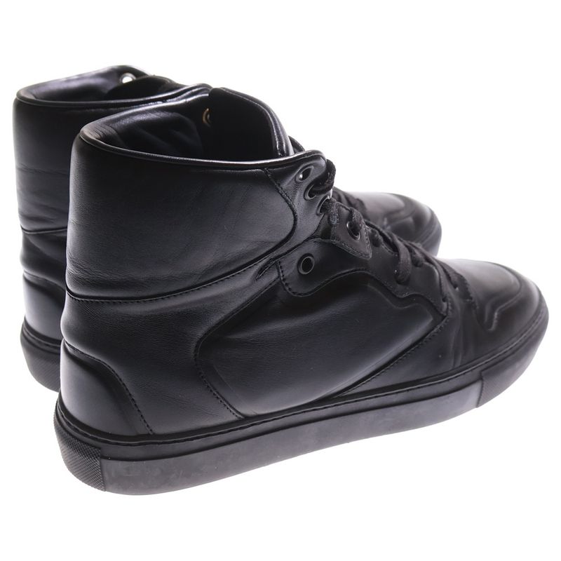 Balenciaga High Top Sneaker Leather High Cut Sneaker Black