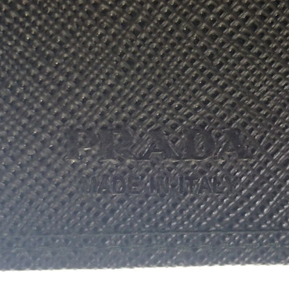 Prada Re-nylon Card Case 2ml049_2dmh_f0002 Fold Wallet Saffiano Black Silver
