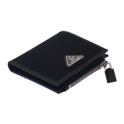 Prada Re-nylon Card Case 2ml049_2dmh_f0002 Fold Wallet Saffiano Black Silver