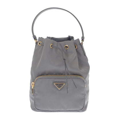 Prada Duet Bucket Bag 1bh038 2WAY Bag Handbag Shoulder Bag Nylon Leather Gray