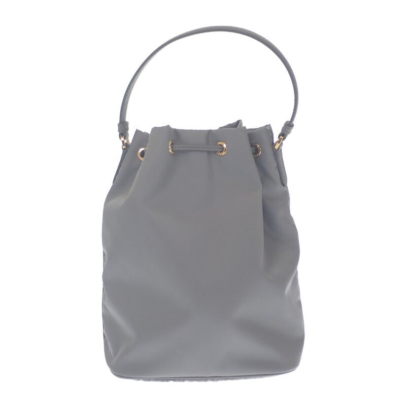 Prada Duet Bucket Bag 1bh038 2WAY Bag Handbag Shoulder Bag Nylon Leather Gray