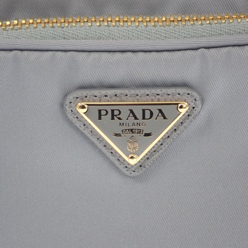 Prada Duet Bucket Bag 1bh038 2WAY Bag Handbag Shoulder Bag Nylon Leather Gray