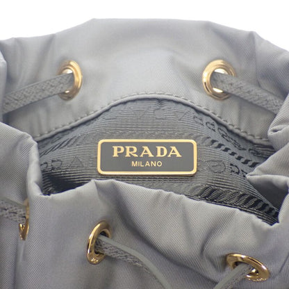 Prada Duet Bucket Bag 1bh038 2WAY Bag Handbag Shoulder Bag Nylon Leather Gray
