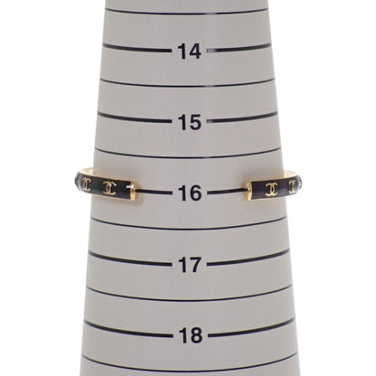 Chanel CC Coco Mark S B24P Bangle Metal Black Gold Ladies Accessories [AB Rank