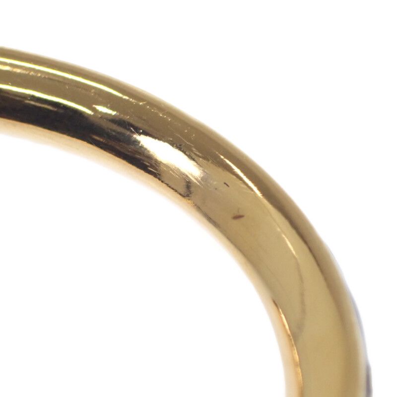 Chanel CC Coco Mark S B24P Bangle Metal Black Gold Ladies Accessories [AB Rank