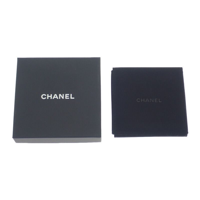 Chanel CC Coco Mark S B24P Bangle Metal Black Gold Ladies Accessories [AB Rank