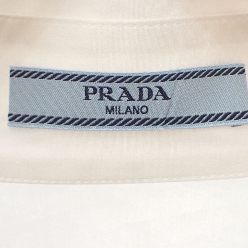 Prada Re-nylon Cotton Shirt 38 P415fs2121yy2 Long Sleeve Shirt Cotton Recycled