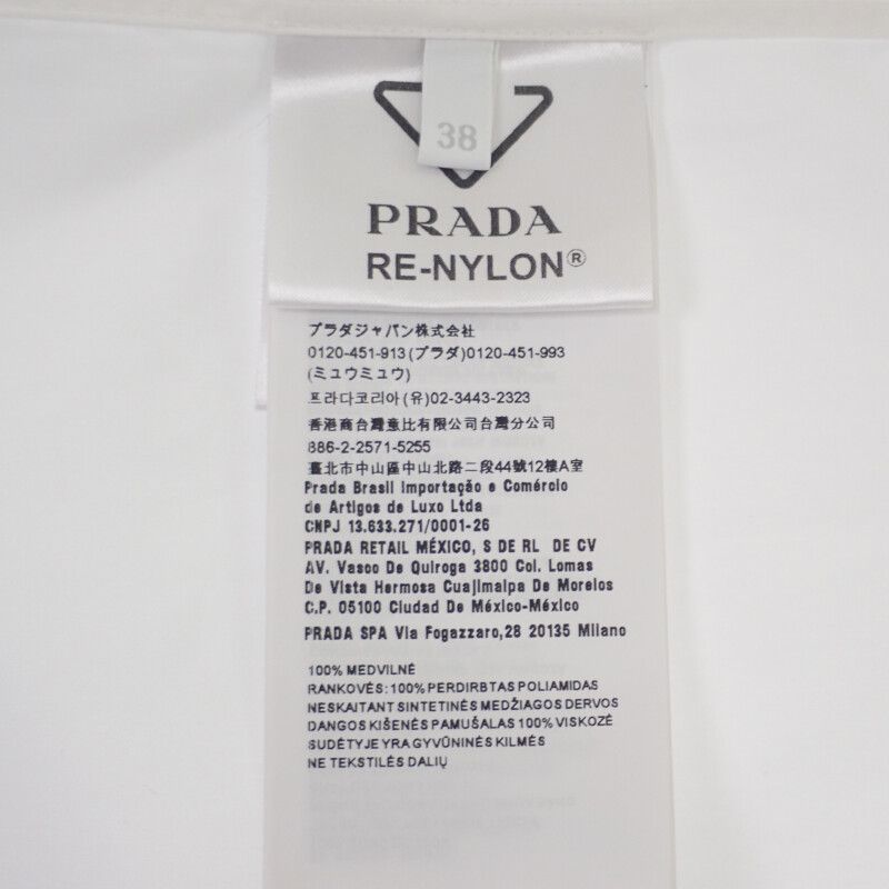 Prada Re-nylon Cotton Shirt 38 P415fs2121yy2 Long Sleeve Shirt Cotton Recycled