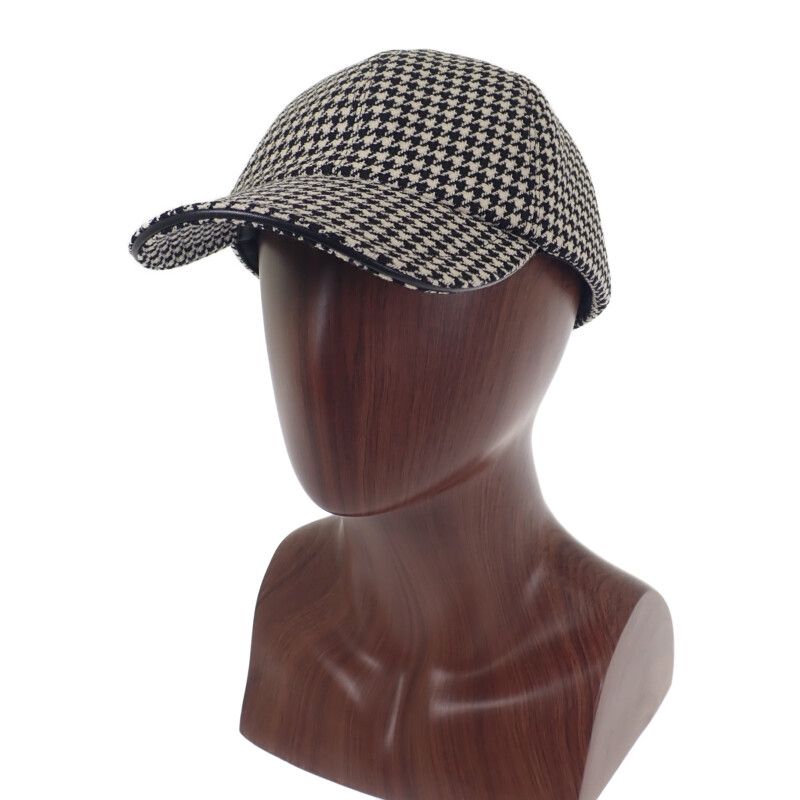 Christian DIOR Baseball Staggered 25pdp922i120 Cap Wool Nylon Silk Black White