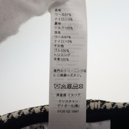 Christian DIOR Baseball Staggered 25pdp922i120 Cap Wool Nylon Silk Black White