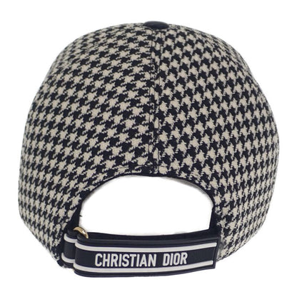 Christian DIOR Baseball Staggered 25pdp922i120 Cap Wool Nylon Silk Black White