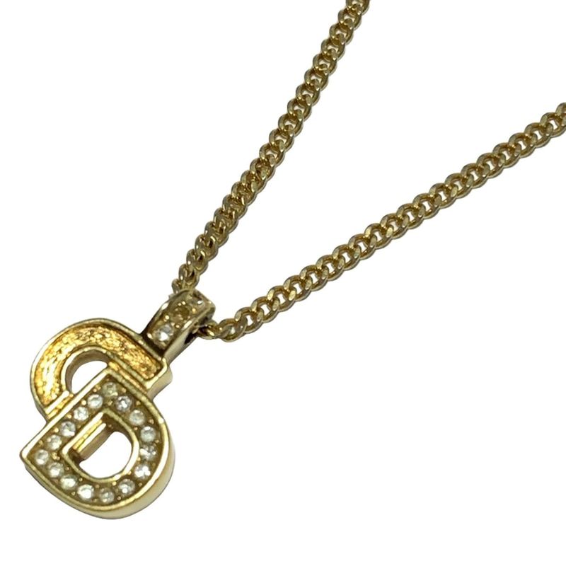 Dior/christian Dior Necklace - Gold And Clear