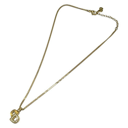 Dior/christian Dior Necklace - Gold And Clear
