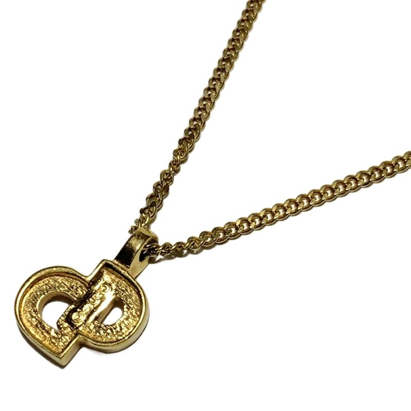 Dior/christian Dior Necklace - Gold And Clear