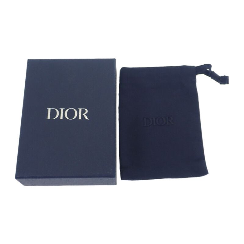 Christian DIOR Gravity Zip 2esbc316flg_h00n Coin Case Calf Black Silver