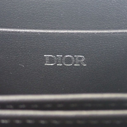 Christian DIOR Gravity Zip 2esbc316flg_h00n Coin Case Calf Black Silver