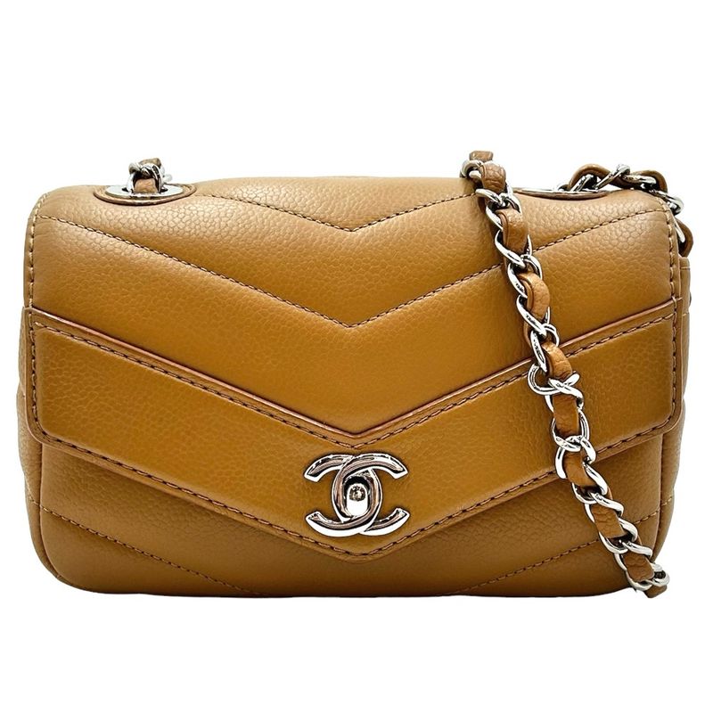 Chanel Chevron V-Stitch Chain Shoulder Bag, Shoulder Bag Crossbody 